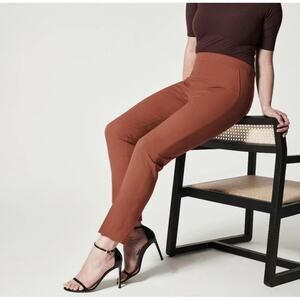 SPANX Ankle Cropped Ponte Pants in Rust